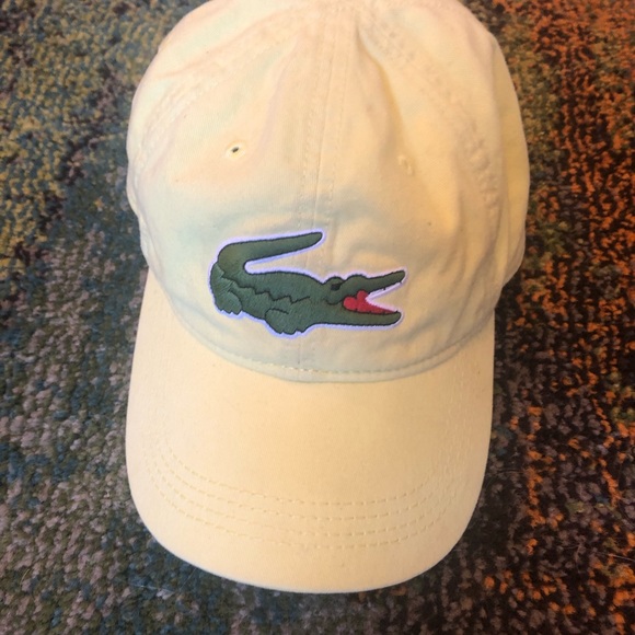 yellow lacoste hat
